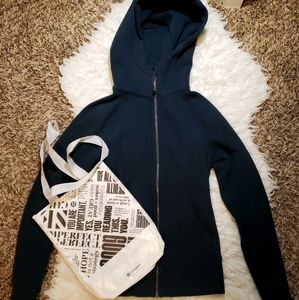 Size 2 Lululemon Teal Scuba Hoodie Jacket